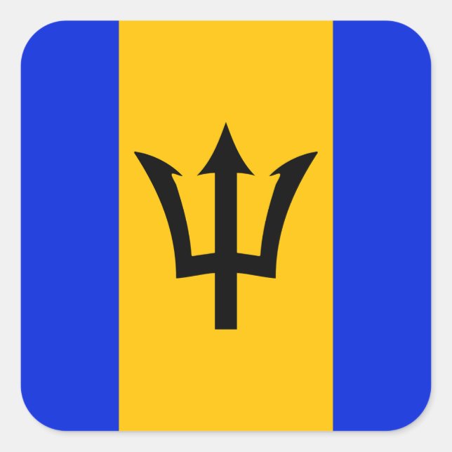 Barbados Flag  Square Sticker (Front)