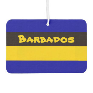 Barbados Flag Stripe Colours Air Freshener