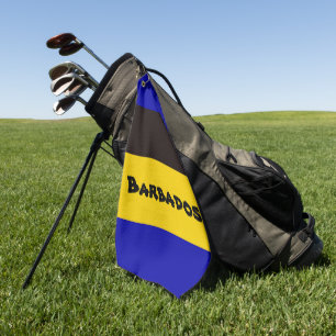 Barbados Flag Stripe Colours  Golf Towel