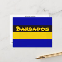 Barbados Flag Stripe Colours 