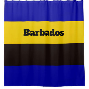 Barbados Flag Stripe Colours Shower Curtain