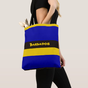 Barbados Flag Stripe Colours  Tote Bag