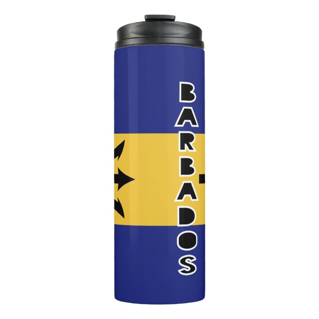 Barbados Flag  Thermal Tumbler (Front)