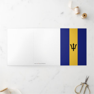 Barbados flag Tri-Fold card