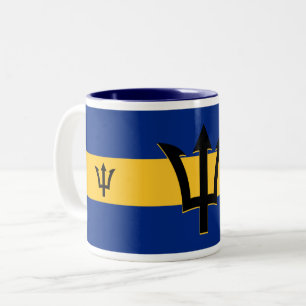 Barbados Flag Two-Tone Coffee Mug