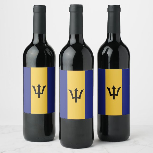 Barbados flag wine label (Bottles)