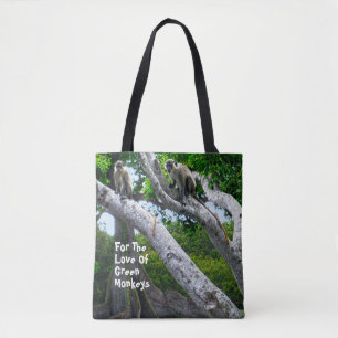Barbados Green Monkeys Tote Bag