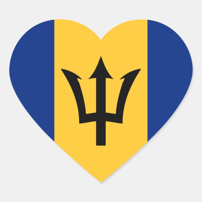 barbados heart sticker (Front)