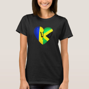 Barbados Jamaica Flag Bajan Jamaican Pride Heritag T-Shirt