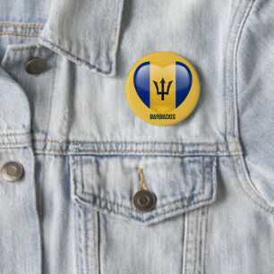 Barbados Love 2 Inch Round Button
