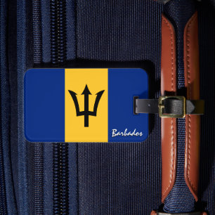 Barbados Luggage Tags, patriotic Barbados Flag Luggage Tag
