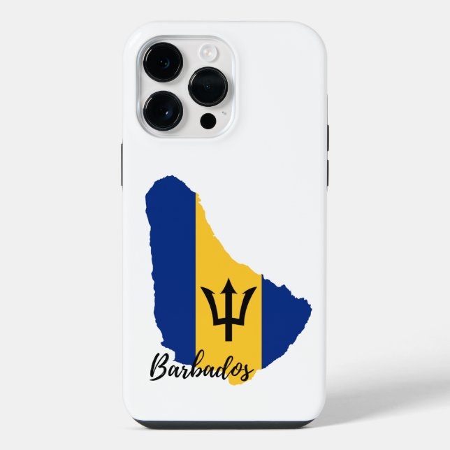 Barbados Map  iPhone Case (Back)