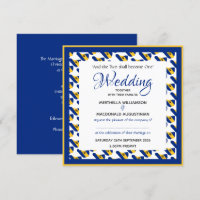 BARBADOS MAP Patriotic Custom Square Wedding