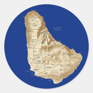 Barbados Map Sticker