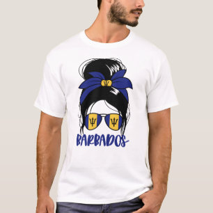 Barbados Messy Bun Barbadians Bajan Women's T-Shirt