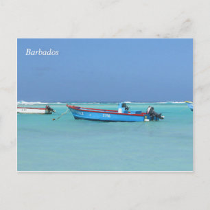 Barbados Ocean Boats Postcard
