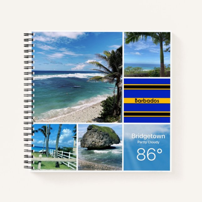 Barbados Ocean Views Notebook (Front)
