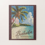 Barbados Painterly Travel Art Vintage Jigsaw Puzzle<br><div class="desc">Barbados vector artwork design. Barbados,  a tropical paradise in the Caribbean,  is famous for its pristine beaches,  vibrant culture,  and world-class rum.</div>