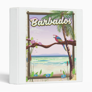Barbados Parrot Landscape travel poster Binder