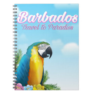 Barbados Parrot travel poster Notebook