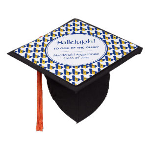 BARBADOS Patriotic Graduate Custom HALLELUJAH Graduation Cap Topper