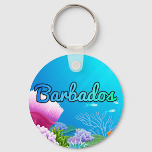 Barbados reef keychain