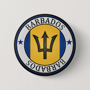 Barbados Round Emblem 2 Inch Round Button