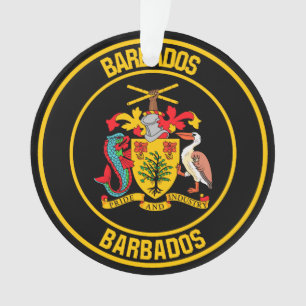 Barbados Round Emblem Ornament