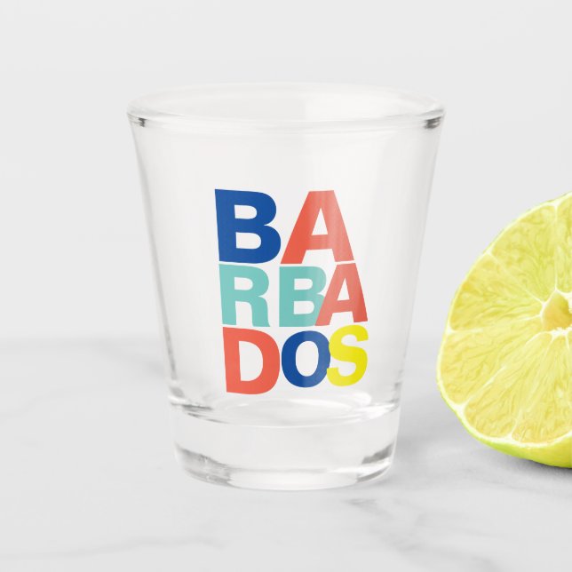 Barbados Shot Glass (Front)