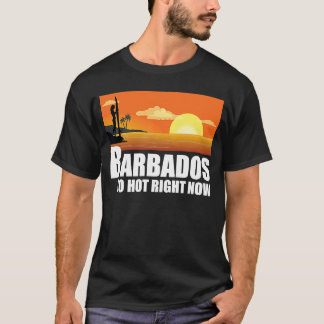 Barbados so hot right now Retro Travel Beach Vacat T-Shirt
