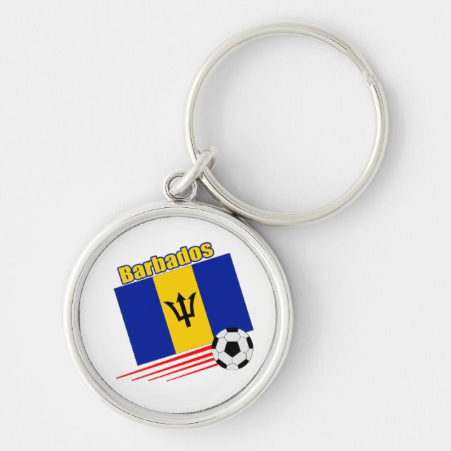 Barbados Soccer Team Keychain (Front)