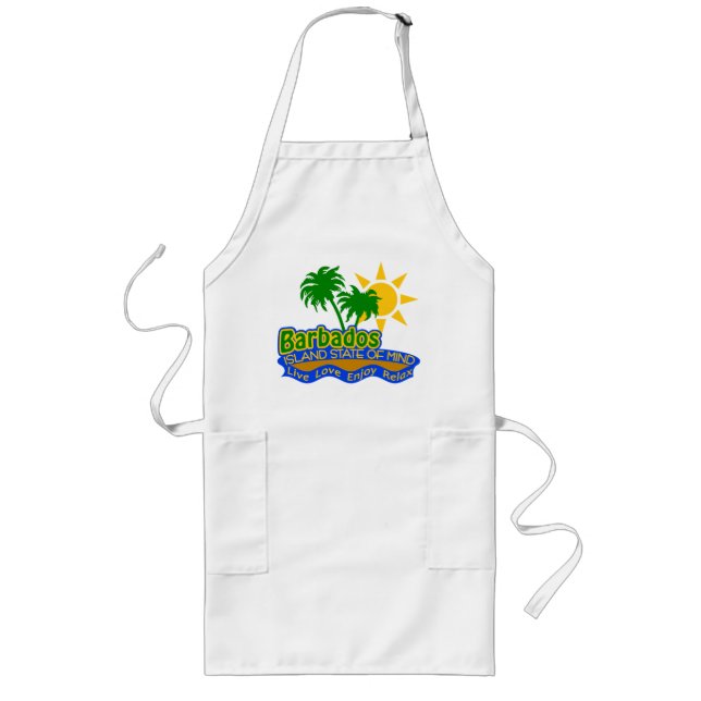 Barbados State of Mind apron - choose style (Front)