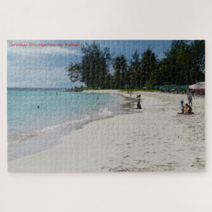 Barbados Sunny Beach Scene. Jigsaw Puzzle