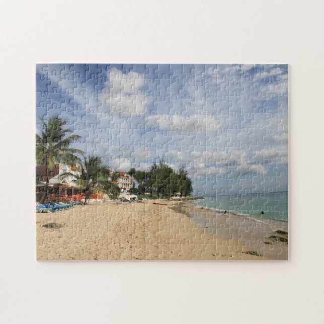 Barbados Sunny Beach Scene. Jigsaw Puzzle (Horizontal)