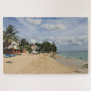Barbados Sunny Beach Scene. Jigsaw Puzzle