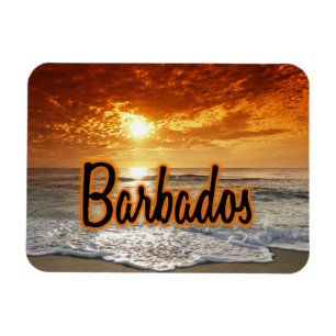 Barbados sunset magnet