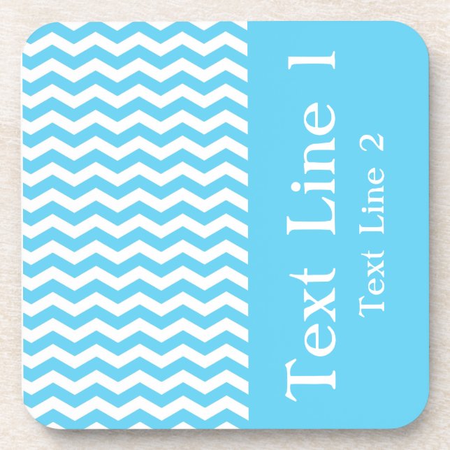 Barbados Surf Wave Chevron customizable Coaster (Front)