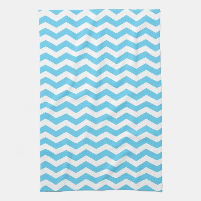 Barbados Surf Wave Chevron Kitchen Towel (Vertical)