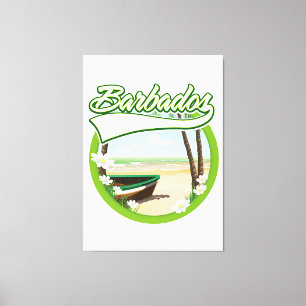 Barbados Travel logo Canvas Print