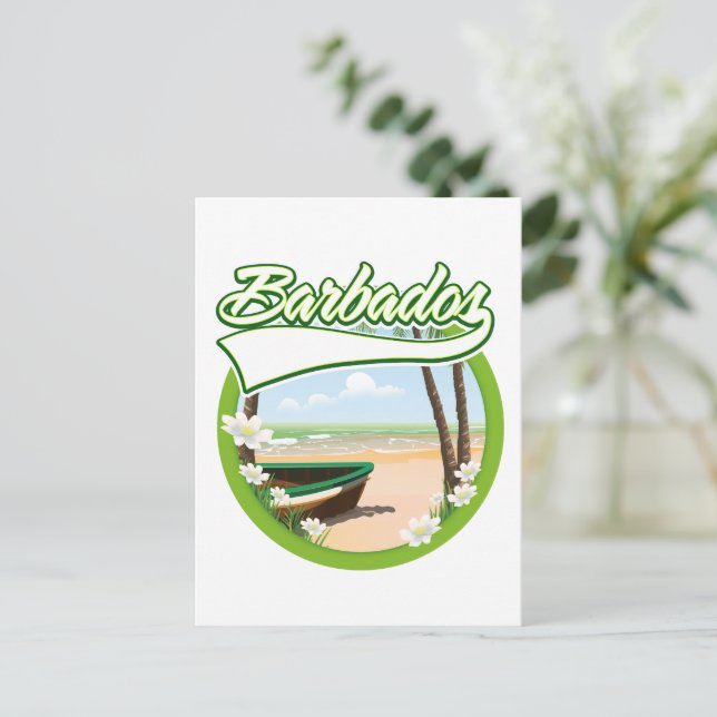 Barbados Travel logo Invitation Postcard (Standing Front)