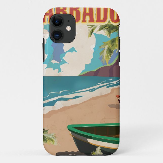 Barbados travel poster Case-Mate iPhone case (Back)
