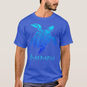 Barbados Tribal Turtle Polynesian Tattoo Style Vac T-Shirt