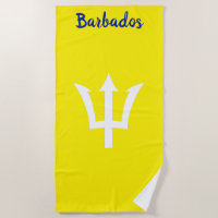 Barbados Trident  Yellow Beach Towel