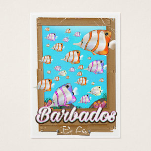 Barbados Tropical Fish travel poster