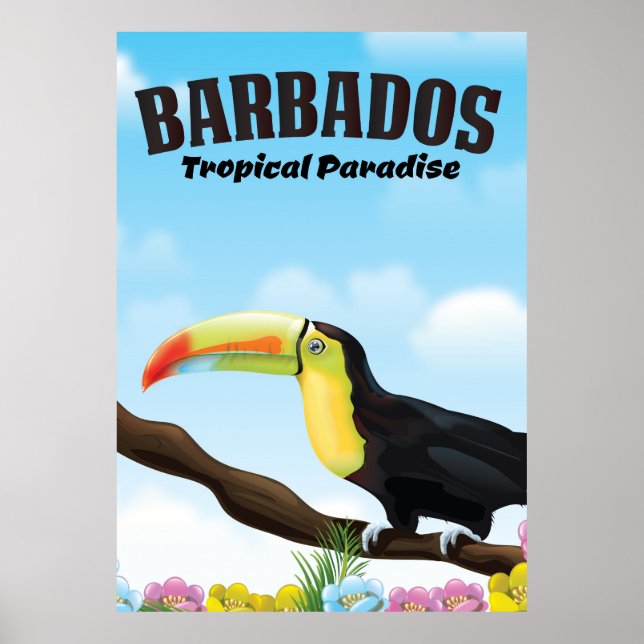 Barbados Tropical Paradise travel poster (Front)