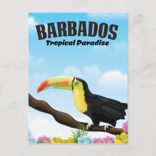 Barbados Tropical Paradise travel poster Postcard