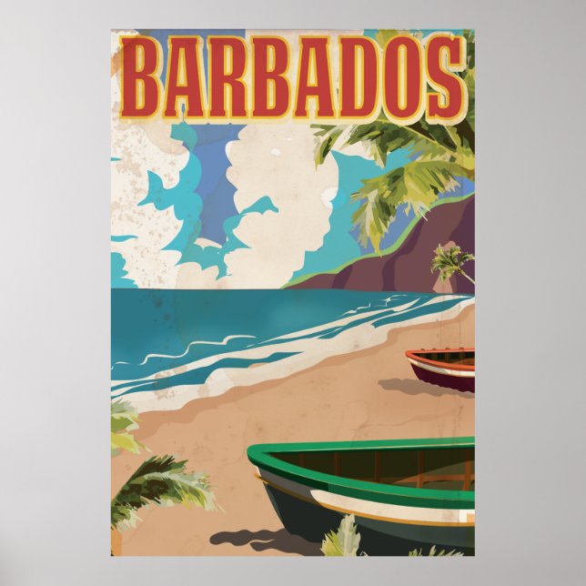 Barbados vintage travel poster (Front)