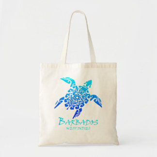 Barbados West Indies Vintage Retro Tribal Turtle V Tote Bag