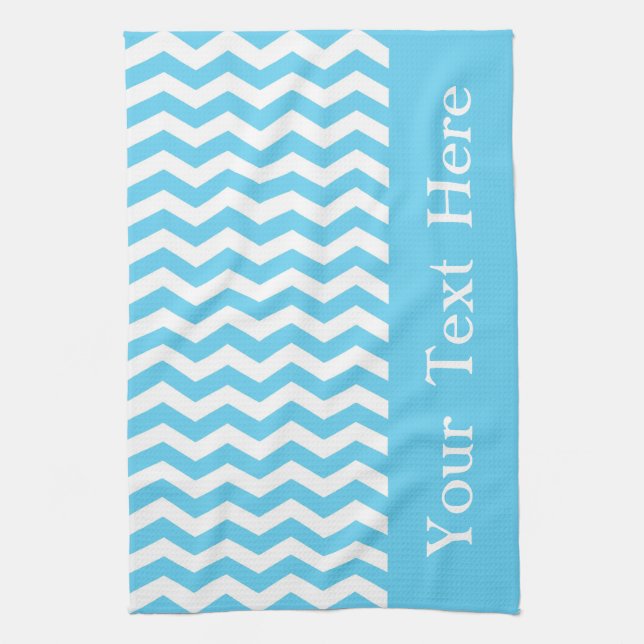 Barbaods Surf Wave Chevron customizable Kitchen Towel (Vertical)