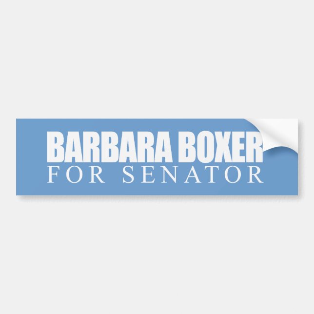 Barbara Boxer for Senator 2010 Bumper Sticker (Front)